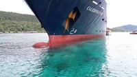 Kembali karang Raja Ampat rusak. Tapi kali ini, ditabrak kapal pesiar pada 4 Maret 2017. Adalah karang cantik di Pulau Kri rusak gara-gara kandasnya Kapal Pesiar Inggris Caledonian Sky (Stay Raja Ampat/Facebook)
