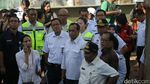 Menteri Rini dan Budi Kunjungi Proyek Stasiun Soedirman Baru