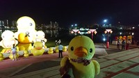 Mengulik soal bebek, ada satu tempat yang menjadi landmark-nya. Tempat itu berupa danau yang juga digunakan sebagai taman untuk umum, namanya Nong Prajak Park and Lake ‎(Masaul/detikTravel)