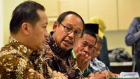 PPP kubu Djan Faridz memberikan keterangan pers perihal pemecatan tersebut di kantor PPP, Jalan Diponegoro, Jakarta Pusat, Senin (13/3/2017).