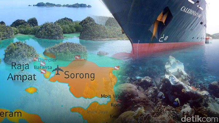 Caledonian Sky Terlalu ke Pinggir hingga Terjang Karang Raja Ampat