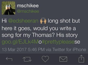 Kisah Ibu Minta Ed Sheeran Buatkan Lagu untuk Anaknya yang Kena Kanker