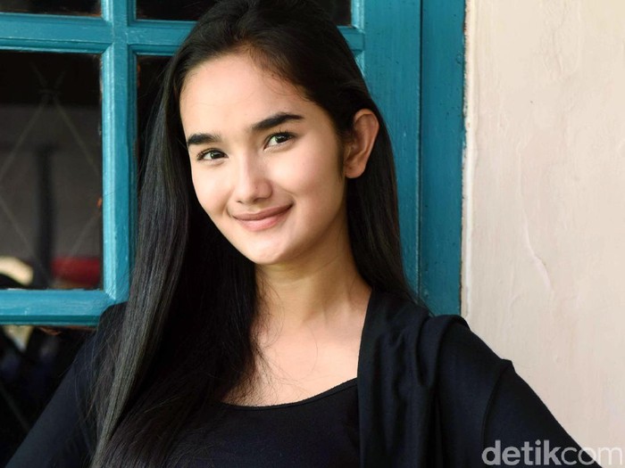 Faby Marcelia saat ditemui di lokasi syuting di Cibubur.