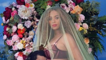 Bersama Beyonce yang sedang hamil. Foto: averagerob