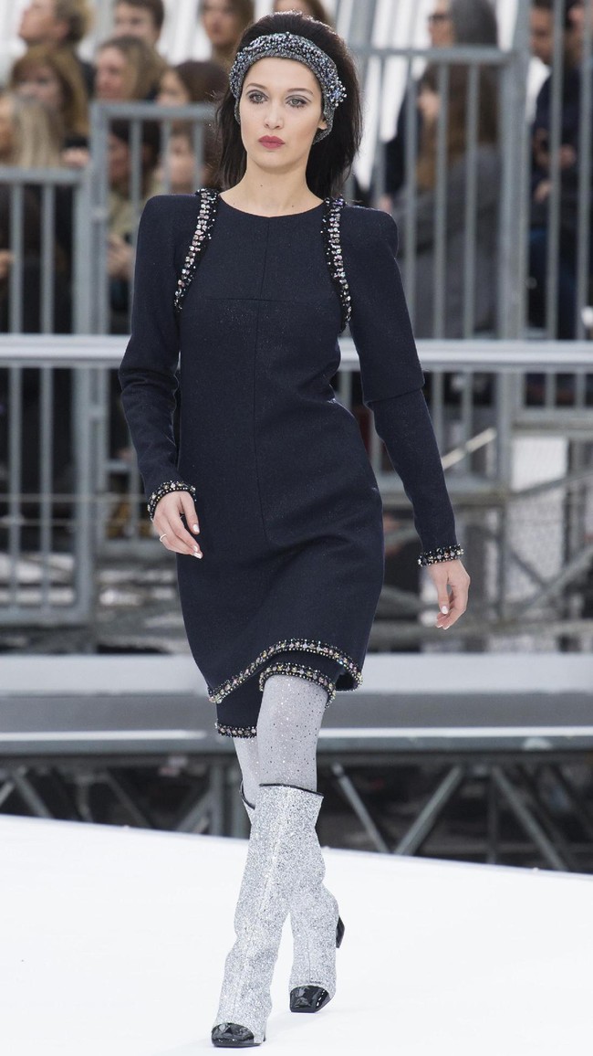 PARIS, FRANCE - MARCH 07:  A model walks the runway during the Chanel show as part of the Paris Fashion Week Womenswear Fall/Winter 2017/2018 on March 7, 2017 in Paris, France.  (Photo by Pascal Le Segretain/Getty Images)