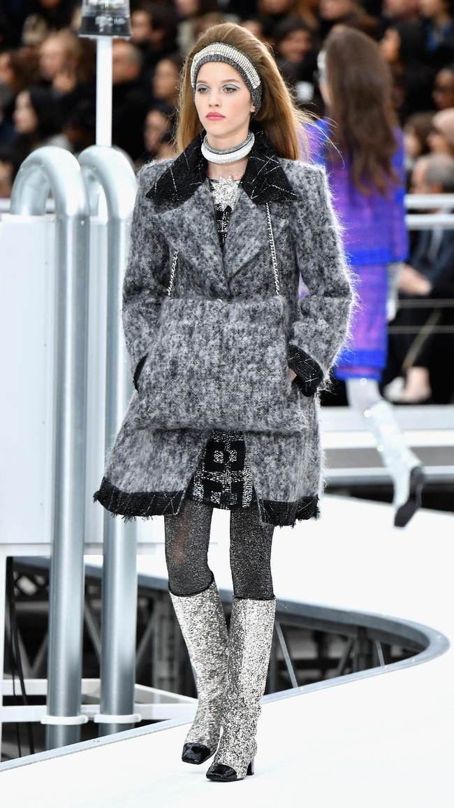 PARIS, FRANCE - MARCH 07:  A model walks the runway during the Chanel show as part of the Paris Fashion Week Womenswear Fall/Winter 2017/2018 on March 7, 2017 in Paris, France.  (Photo by Pascal Le Segretain/Getty Images)