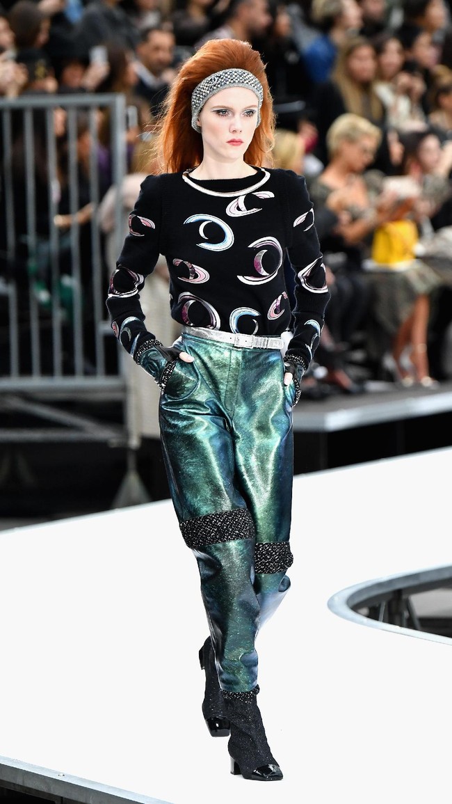 PARIS, FRANCE - MARCH 07:  A model walks the runway during the Chanel show as part of the Paris Fashion Week Womenswear Fall/Winter 2017/2018 on March 7, 2017 in Paris, France.  (Photo by Pascal Le Segretain/Getty Images)