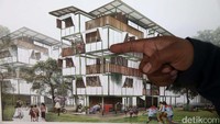 Kampung Susun itu terdiri dari empat lantai. 