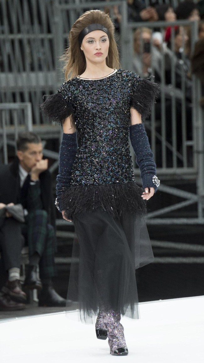PARIS, FRANCE - MARCH 07:  A model walks the runway during the Chanel show as part of the Paris Fashion Week Womenswear Fall/Winter 2017/2018 on March 7, 2017 in Paris, France.  (Photo by Pascal Le Segretain/Getty Images)