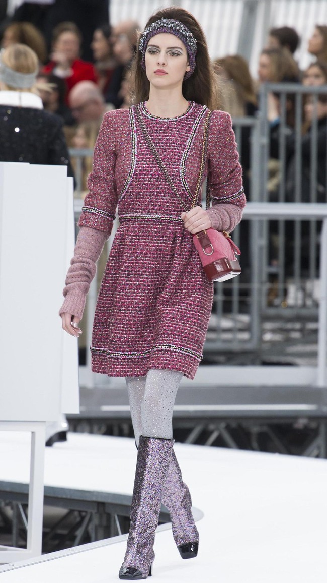 PARIS, FRANCE - MARCH 07:  A model walks the runway during the Chanel show as part of the Paris Fashion Week Womenswear Fall/Winter 2017/2018 on March 7, 2017 in Paris, France.  (Photo by Pascal Le Segretain/Getty Images)