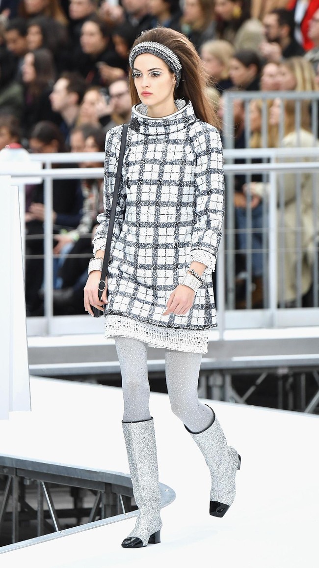 PARIS, FRANCE - MARCH 07:  A model walks the runway during the Chanel show as part of the Paris Fashion Week Womenswear Fall/Winter 2017/2018 on March 7, 2017 in Paris, France.  (Photo by Pascal Le Segretain/Getty Images)