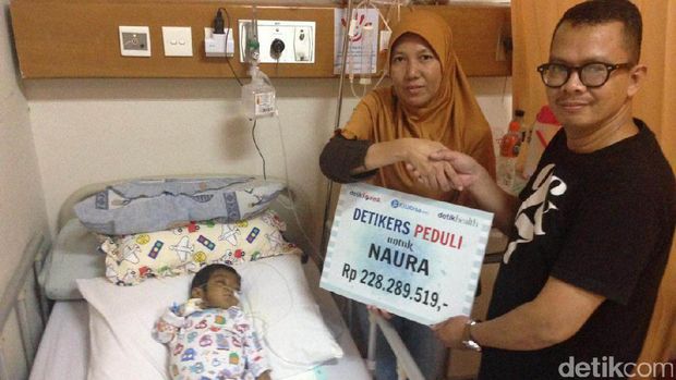 Donasi dari detikers untuk Naura