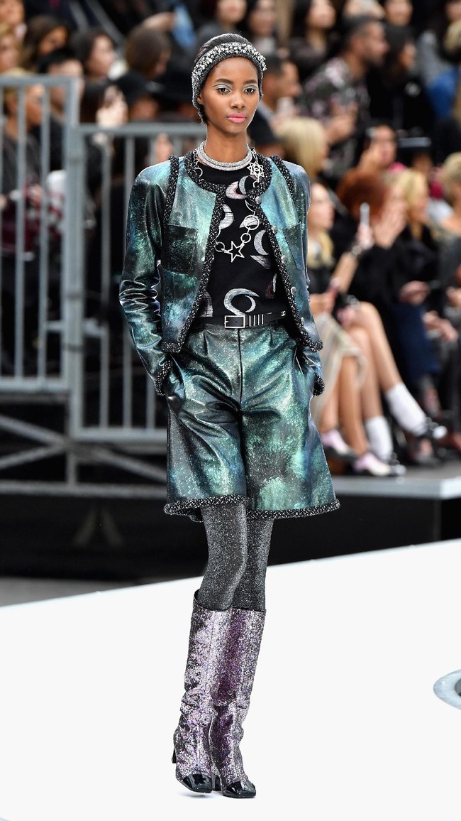 PARIS, FRANCE - MARCH 07:  A model walks the runway during the Chanel show as part of the Paris Fashion Week Womenswear Fall/Winter 2017/2018 on March 7, 2017 in Paris, France.  (Photo by Pascal Le Segretain/Getty Images)