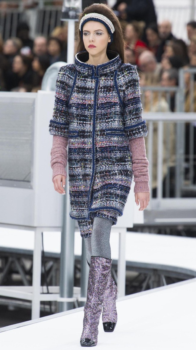 PARIS, FRANCE - MARCH 07:  A model walks the runway during the Chanel show as part of the Paris Fashion Week Womenswear Fall/Winter 2017/2018 on March 7, 2017 in Paris, France.  (Photo by Pascal Le Segretain/Getty Images)