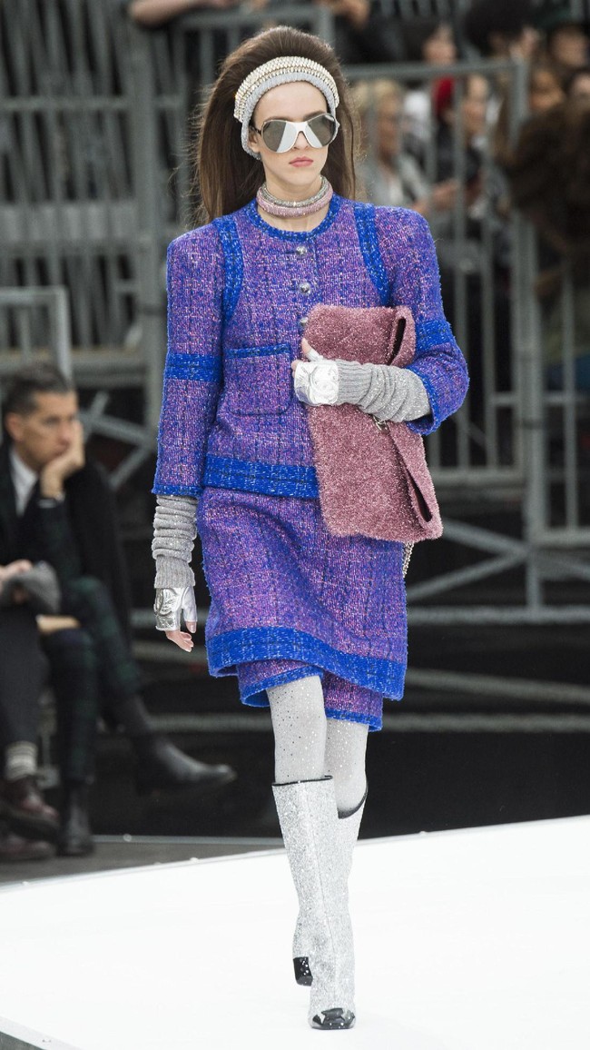 PARIS, FRANCE - MARCH 07:  A model walks the runway during the Chanel show as part of the Paris Fashion Week Womenswear Fall/Winter 2017/2018 on March 7, 2017 in Paris, France.  (Photo by Pascal Le Segretain/Getty Images)