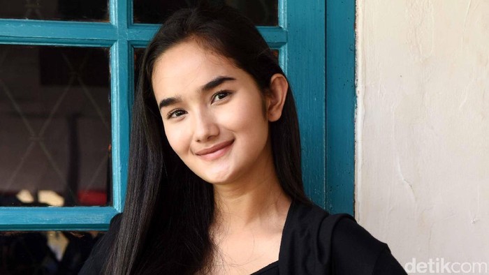 Faby Marcelia saat ditemui di lokasi syuting di Cibubur.
