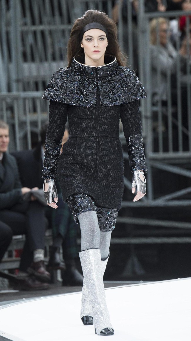 PARIS, FRANCE - MARCH 07:  A model walks the runway during the Chanel show as part of the Paris Fashion Week Womenswear Fall/Winter 2017/2018 on March 7, 2017 in Paris, France.  (Photo by Pascal Le Segretain/Getty Images)