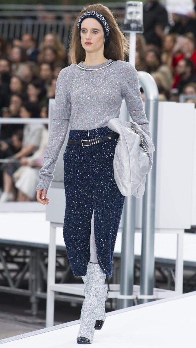 PARIS, FRANCE - MARCH 07:  A model walks the runway during the Chanel show as part of the Paris Fashion Week Womenswear Fall/Winter 2017/2018 on March 7, 2017 in Paris, France.  (Photo by Pascal Le Segretain/Getty Images)