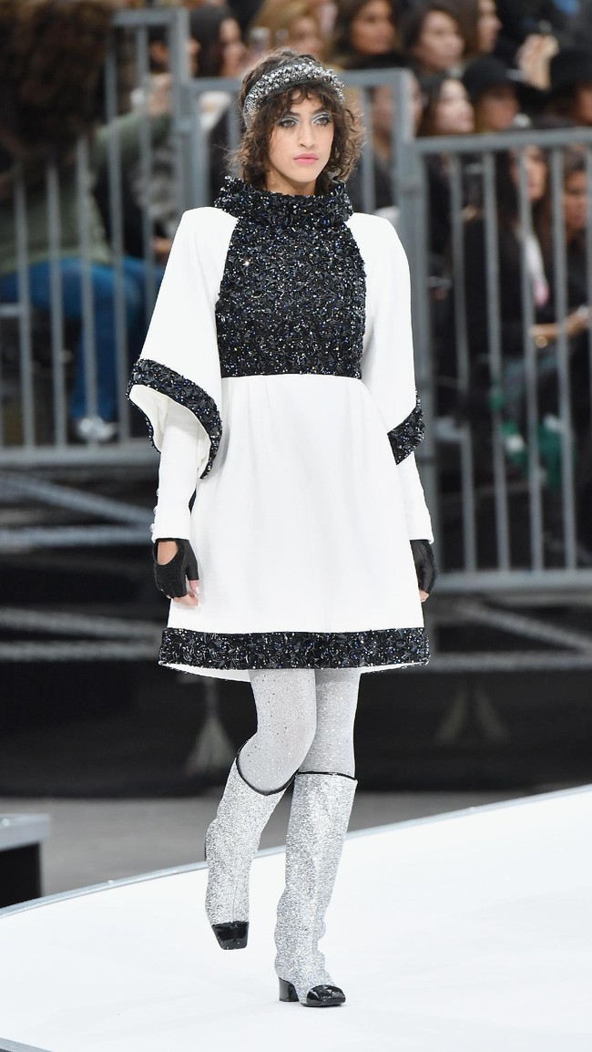 PARIS, FRANCE - MARCH 07:  A model walks the runway during the Chanel show as part of the Paris Fashion Week Womenswear Fall/Winter 2017/2018 on March 7, 2017 in Paris, France.  (Photo by Pascal Le Segretain/Getty Images)