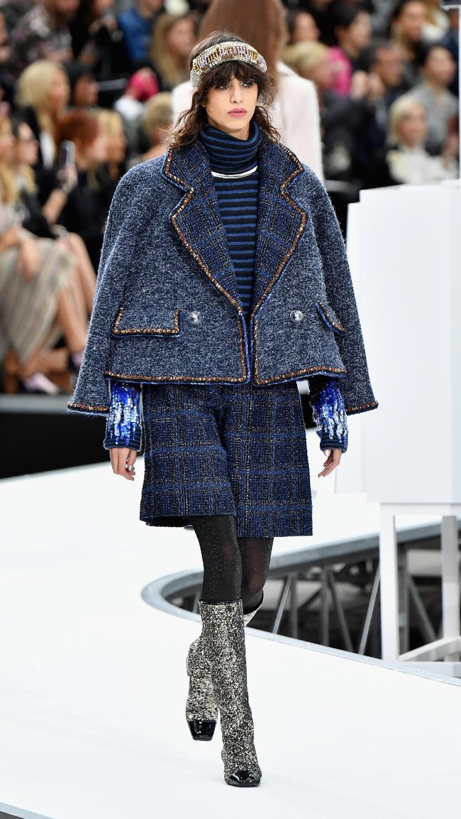 PARIS, FRANCE - MARCH 07:  A model walks the runway during the Chanel show as part of the Paris Fashion Week Womenswear Fall/Winter 2017/2018 on March 7, 2017 in Paris, France.  (Photo by Pascal Le Segretain/Getty Images)