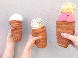 Nyam! Cone Es Krim Ini dari Churros