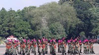 Aksi kolone Marinir cilik di Sertijab Komandan Korp Marinir.
