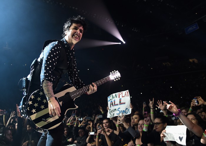 Green Day NEW YORK, NY - MARCH 15: Billie Joe Armstrong of Green Day In Concert - Brooklyn, NY at Barclays Center on March 15, 2017 in New York City. (Photo by Theo Wargo/Getty Images)