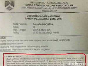 Nama Anies-Sandi Ada di Naskah Uji Coba UN di Kota Magelang