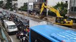 Melihat Kesibukan Pekerja Bangun Underpass Matraman