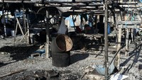 Gubuk tempat pengolahan kerang hijau.