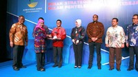 Menteri Sosial Khofifah Indar Parawansa menghadiri Temu Penyelenggara UGB yang bertema Peran Strategis Penyelenggara Undian Gratis Berhadiah Dalam Penyelenggaraan Kesejahteraan Sosial. Pool/Kemensos.
