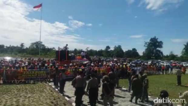 Demo pekerja PT Freeport Indonesia di Timika Papua