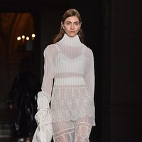 PARIS, FRANCE - MARCH 06: Designer Stella McCartney is seen on the runway during the Stella McCartney show as part of the Paris Fashion Week Womenswear Fall/Winter 2017/2018 on March 6, 2017 in Paris, France. (Photo by Pascal Le Segretain/Getty Images)