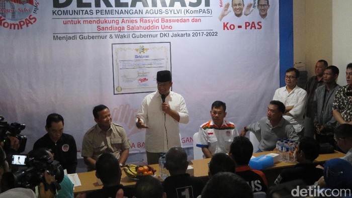Didukung Komunitas Pemenangan Agus-Sylvi, Anies Titipkan 3 Pesan