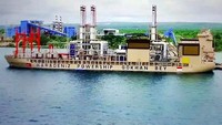 Kapal Genset Raksasa ini memiliki kapasitas 60 MW yang juga sempat dikunjungi Presiden Joko Widodo (Jokowi) Desember 2016 lalu. (Foto: dok PLN)