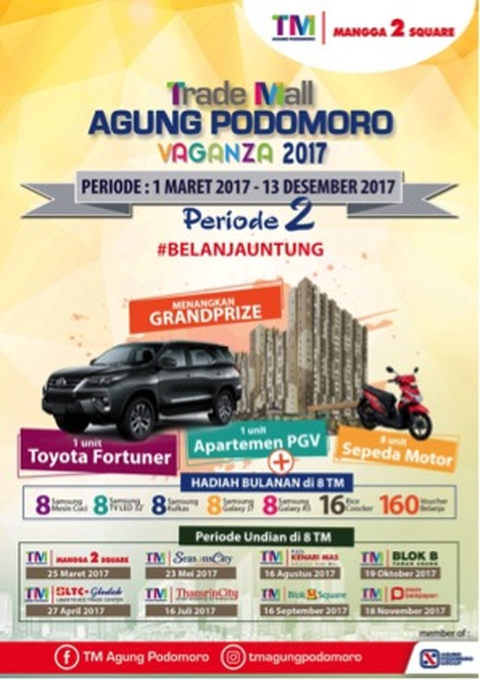 Pengundian TM Vaganza 2 2017, Periode Mangga 2 Square