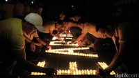Begini suasana saat Earth Hour berlangsung di kawasan SCBD, Jakarta.