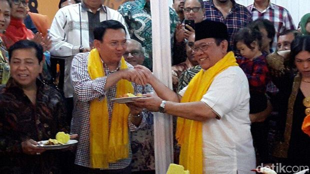 Novanto dan Ahok di Ultah Agung Laksono / 