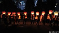 Ini penampakan perayaan Earth Hour di Jakarta.