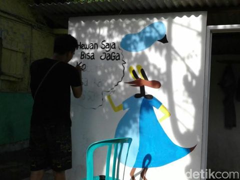 Mural di Rumah Warga di Pulau Santen Banyuwangi