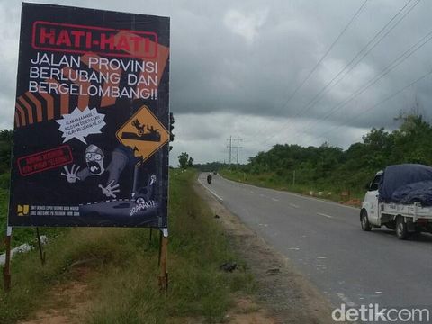Jalanan di Siak Bergelombang dan Berlubang, Rawan Kecelakaan