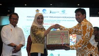 Kredit investasi yang dikucurkan dalam proyek ini sebesar Rp 4 triliun dari total biaya pembangunan Rp 5,13 triliun. Pool/dok. Kominfo.