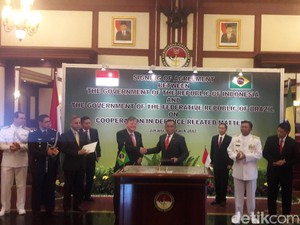 RI-Brasil Teken Kerja Sama Bidang Pertahanan, Ini 7 Poinnya
