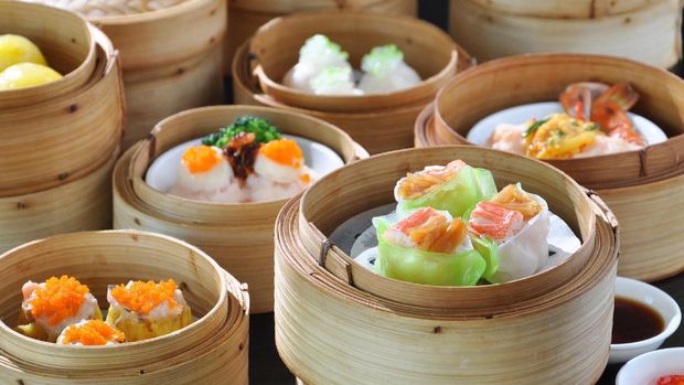 Dim sum yang lembut dan gurih.