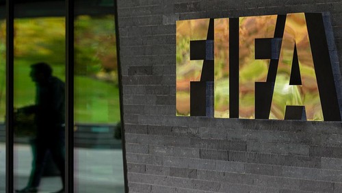 ZURICH, SWITZERLAND - OCTOBER 13: A FIFA logo next to the entrance during part I of the FIFA Council Meeting 2016 at the FIFA headquarters on October 13, 2016 in Zurich, Switzerland. (Photo by Philipp Schmidli/Getty Images)