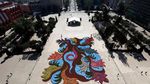 Indahnya Festival Bunga di Monumen Revolusi Meksiko