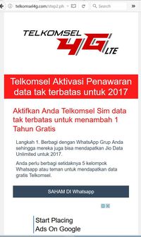 Gambar 3: Penggunaan translator yang kurang baik menerjemahkan kata berbagi (share) menjadi saham (share)