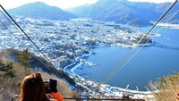 Biaya untuk naik gondola tersebut adalah sekitar 800 Yen (Rp 95 ribu) PP untuk satu orang dewasa. Sebelum turun, jangan lupa untuk mengabadikan keindahannya sekali lagi (Randy/detikTravel)