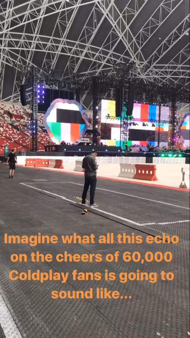 Mengintip Persiapan Konser Coldplay di Instagram