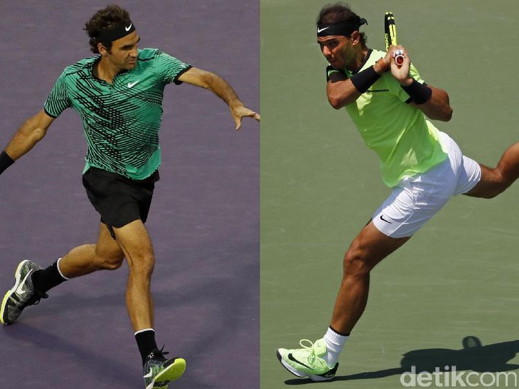 Federer Tantang Nadal di Final Miami Terbuka